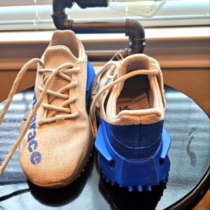 ADIDAS X HUMANRACE BY PHARRELL WILLIAMS Beige & Blue NMD S1 Mahbs Sneakers